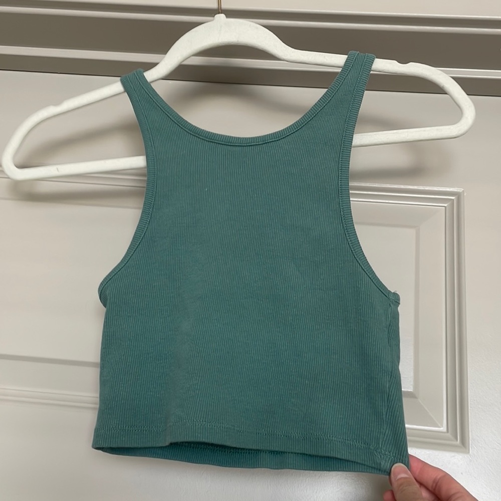 Zara sage crop top